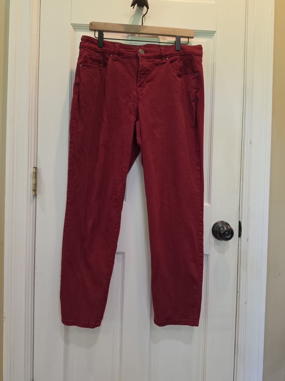 Style & Co Red Skinney-Leg Pants